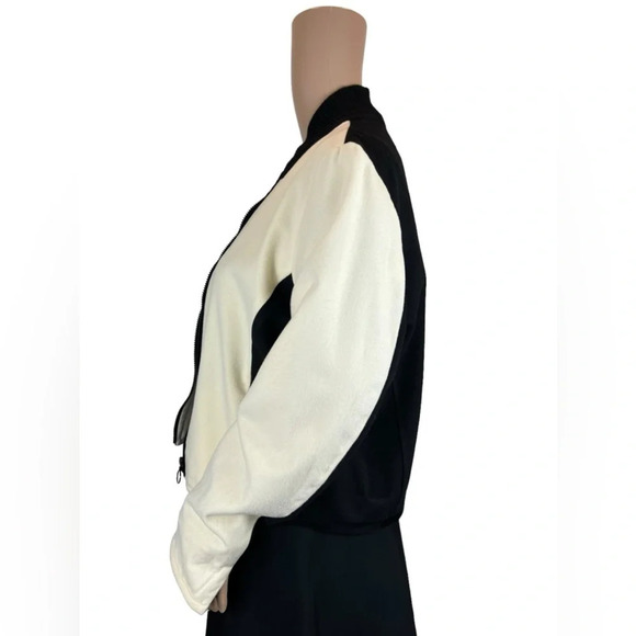 AKRIS PUNTO WOMENS MOCK NECK FULL ZIP BLAZER JACKET CREAM BLACK SIZE US 8 WOOL - Picture 3 of 13